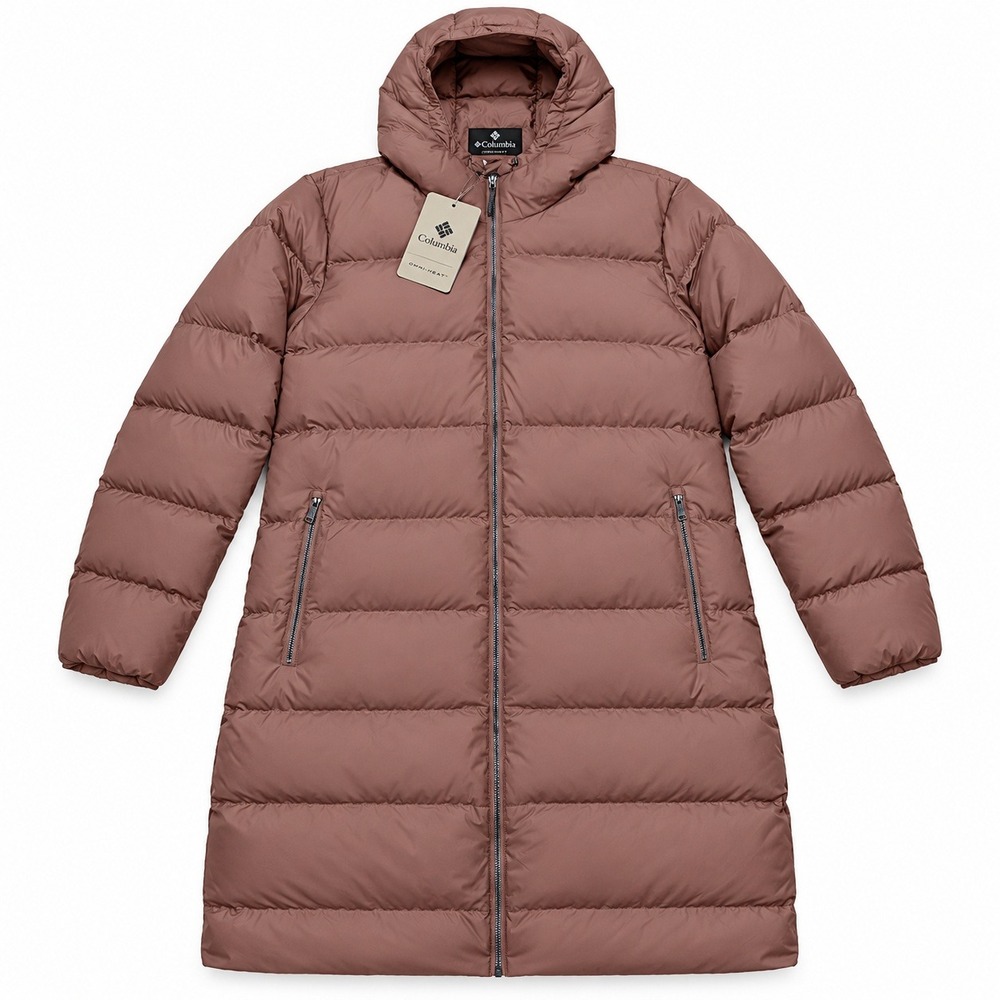 Jack Wolfskin Frozen Palace Womens Puffer Coat L Rose Brown Down Insulated NEW